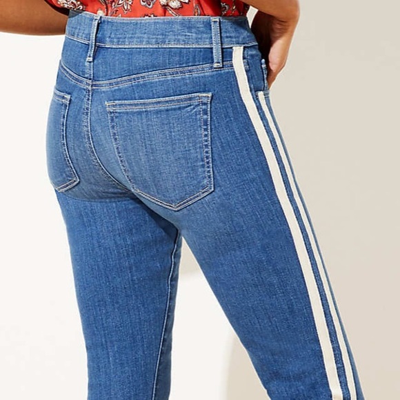 Loft side trim skinny jeans in indigo wash - Picture 2 of 4